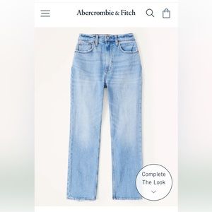 Abercrombie Curve Love Ultra High Rise Ankle Straight Jean